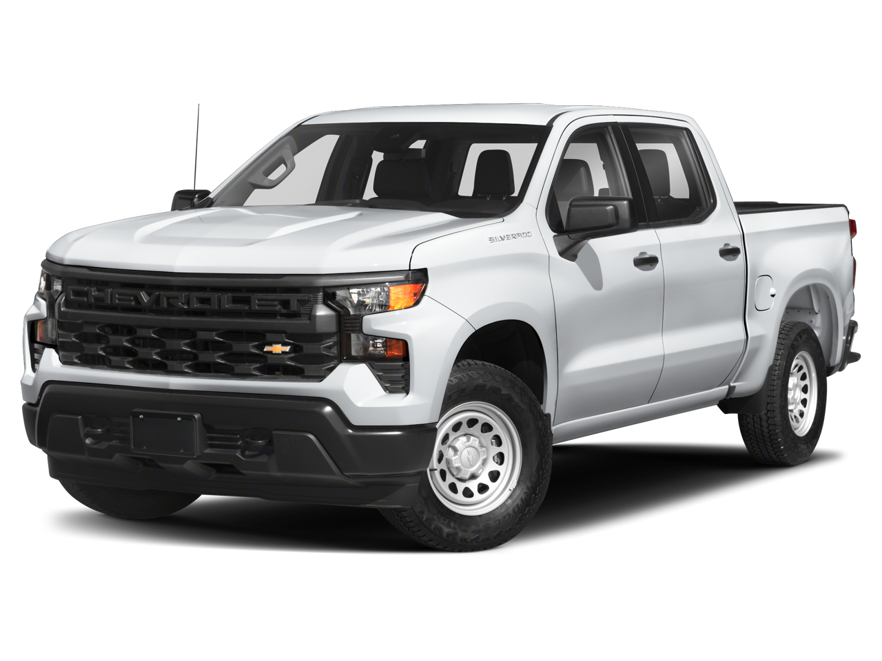 2022 Chevrolet Silverado 1500 Custom in Dark Ash Metallic — front three-quarter view