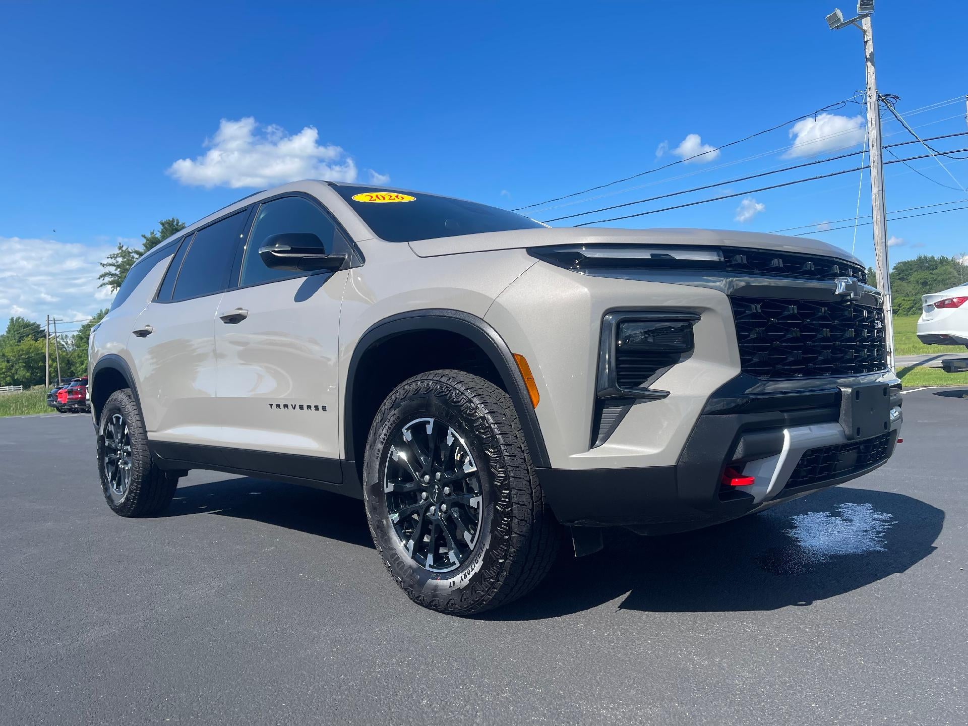 2026 Chevrolet Traverse Z71 in Sandstone Gray — front three-quarter view