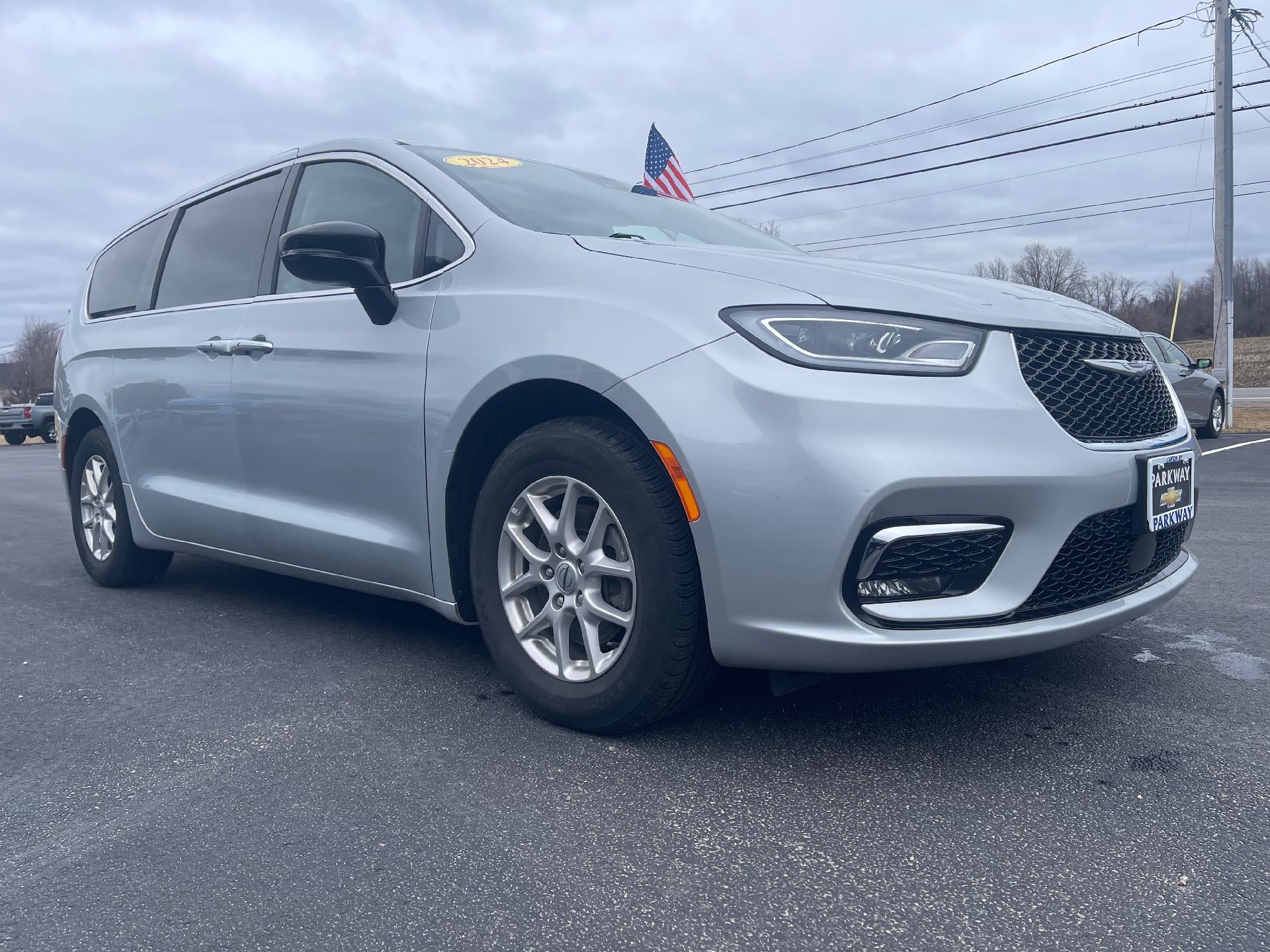 2024 Chrysler Pacifica Touring L in Silver — front three-quarter view