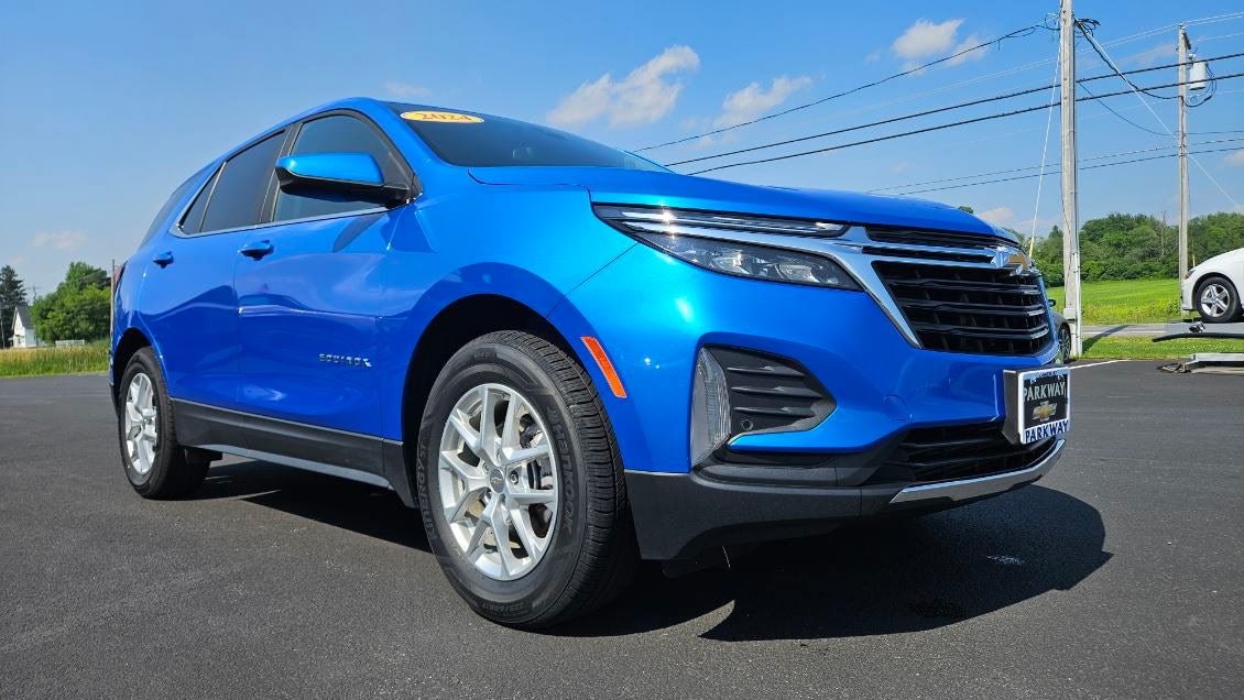 2024 Chevrolet Equinox LT in Riptide Blue Metallic — front three-quarter view