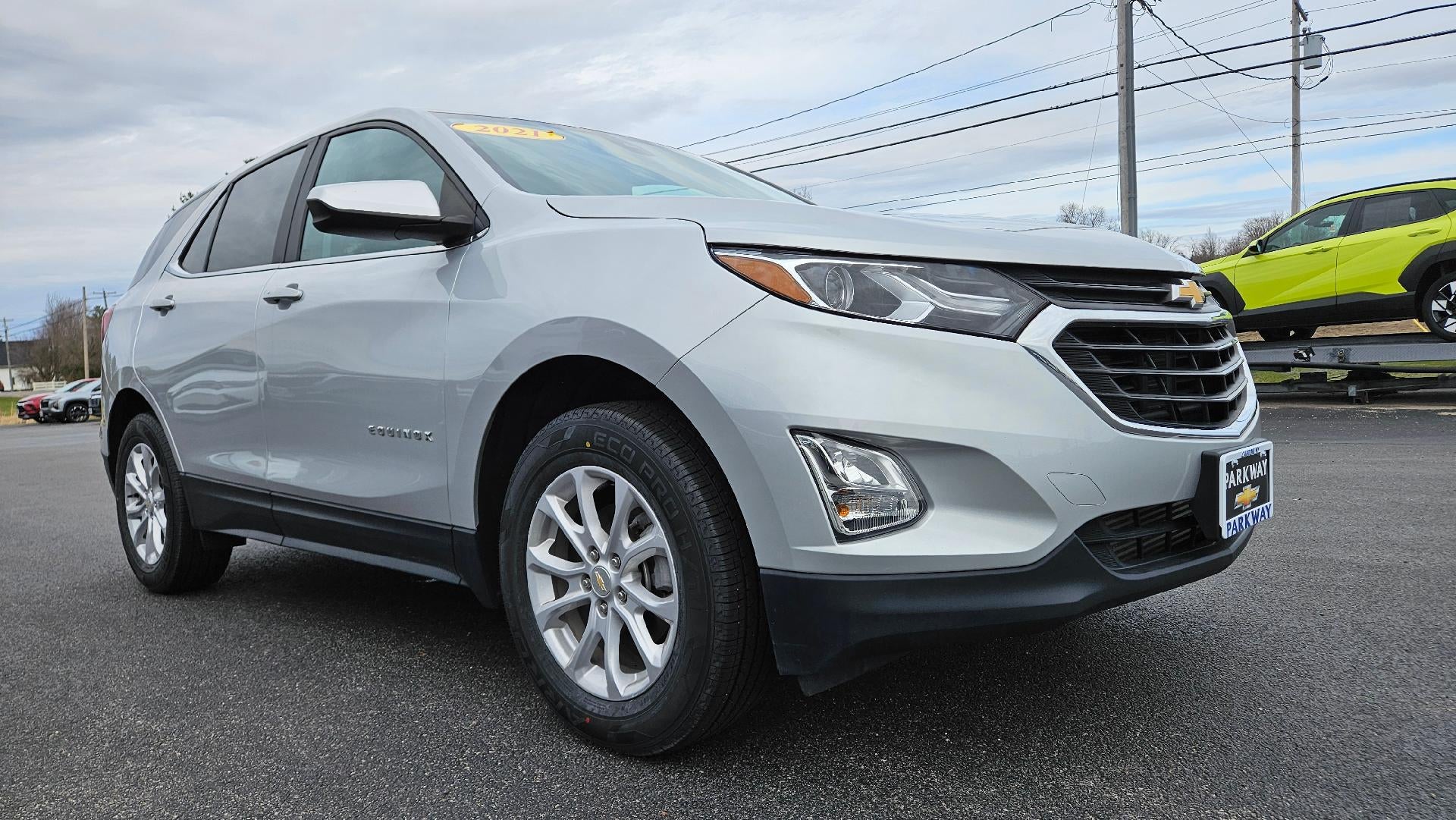 2021 Chevrolet Equinox LT in Silver Ice Metallic — front three-quarter view