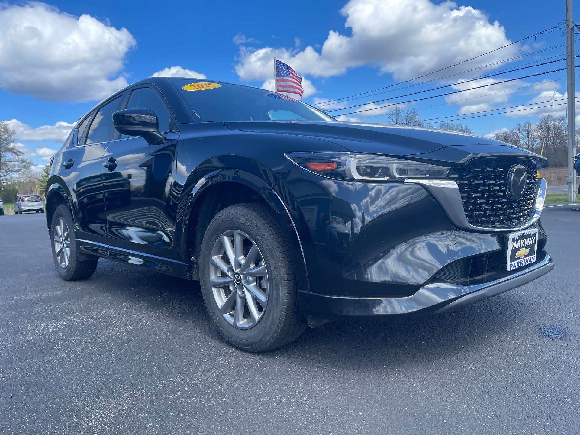 2025 Mazda Mazda CX-5 2.5 S Preferred Package in Black — front three-quarter view